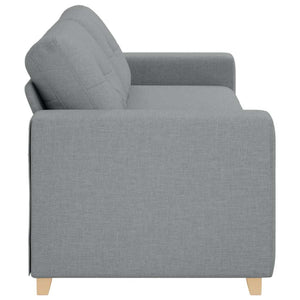 Τριθέσιος Καναπές Ανοιχτό Γκρι 220x78x80 εκ. Ύφασμα - Pakobazaar