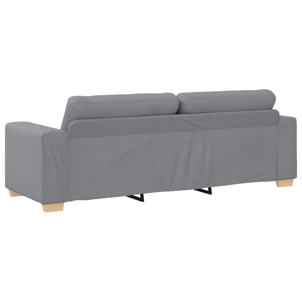 Τριθέσιος Καναπές Ανοιχτό Γκρι 220x78x80 εκ. Ύφασμα - Pakobazaar
