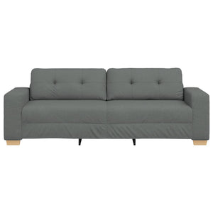 Τριθέσιος Καναπές Σκούρο Γκρι 220x78x80 εκ. Ύφασμα - Pakobazaar