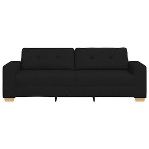 Τριθέσιος Καναπές Μαύρος 220x78x80 εκ. Ύφασμα - Pakobazaar