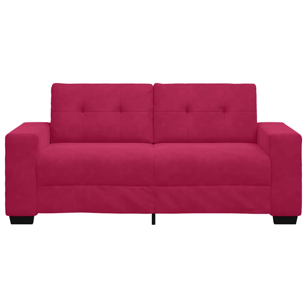 Καναπές Διθέσιος Κόκκινος Βελούδος 180 x 77 x 82 εκ. - Pakobazaar