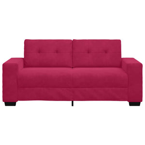 Καναπές Διθέσιος Κόκκινος Βελούδος 180 x 77 x 82 εκ. - Pakobazaar