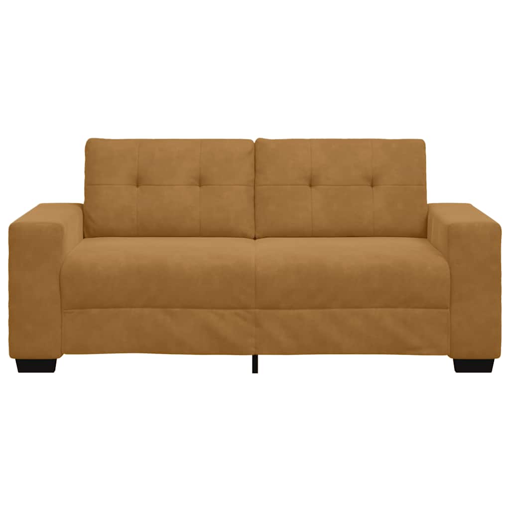 Διθέσιος Καναπές-Σετ Καφέ Βελούδινος 180 x 77 x 82 εκ. - Pakobazaar