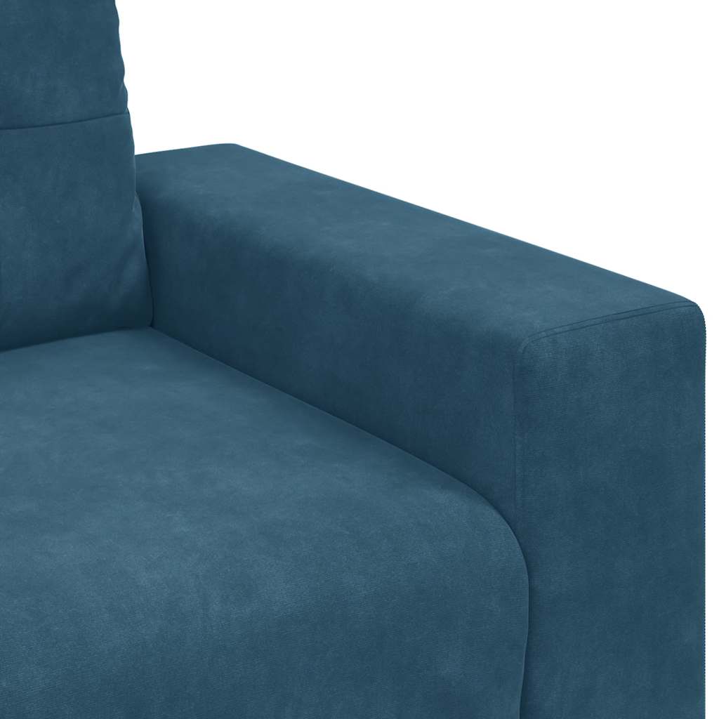 Καναπές Διθέσιος Μπλε Βελούδο 180x77x82 εκ. - Pakobazaar