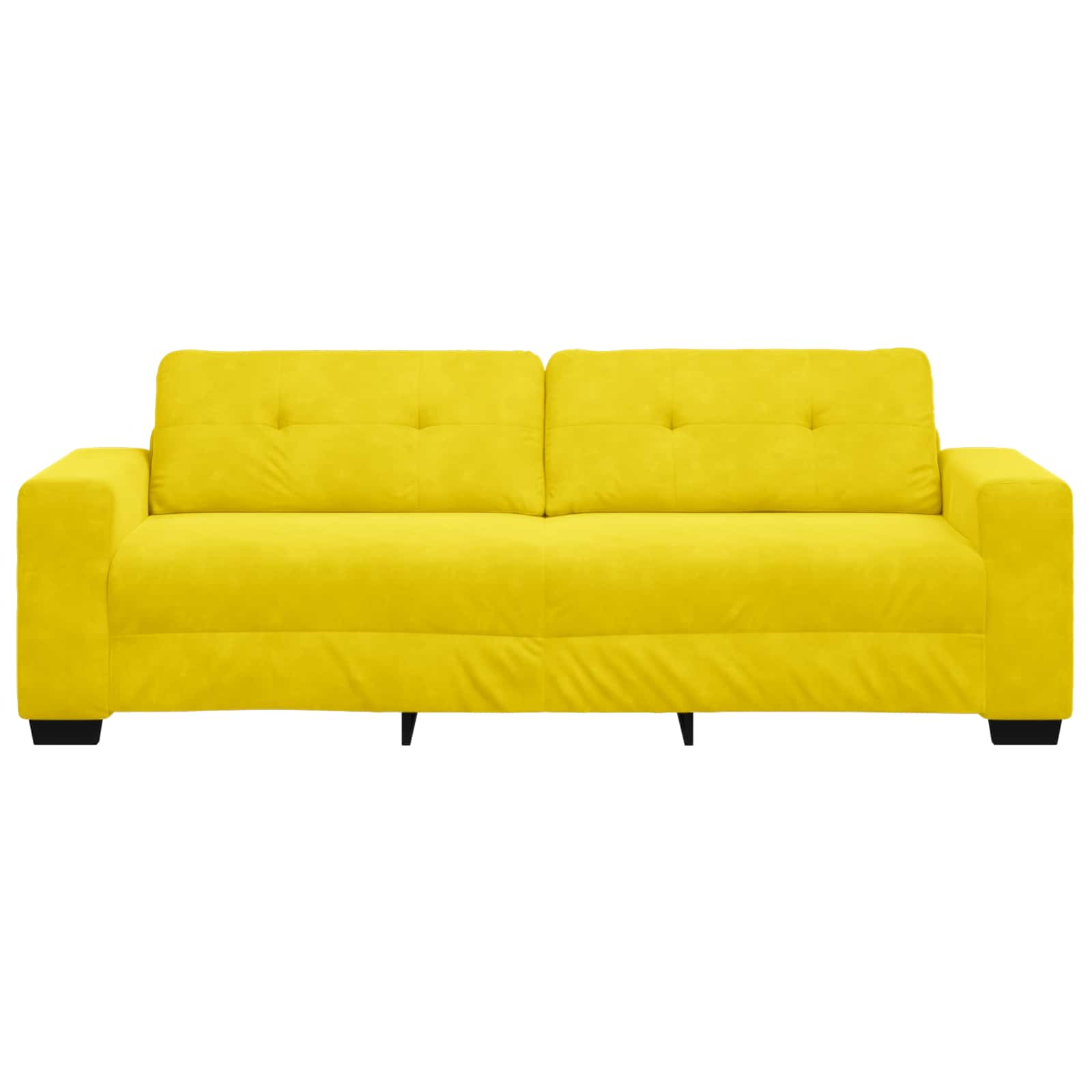 3-Θέσιος καναπές Κίτρινο 220 cm Βελούδο - Pakobazaar