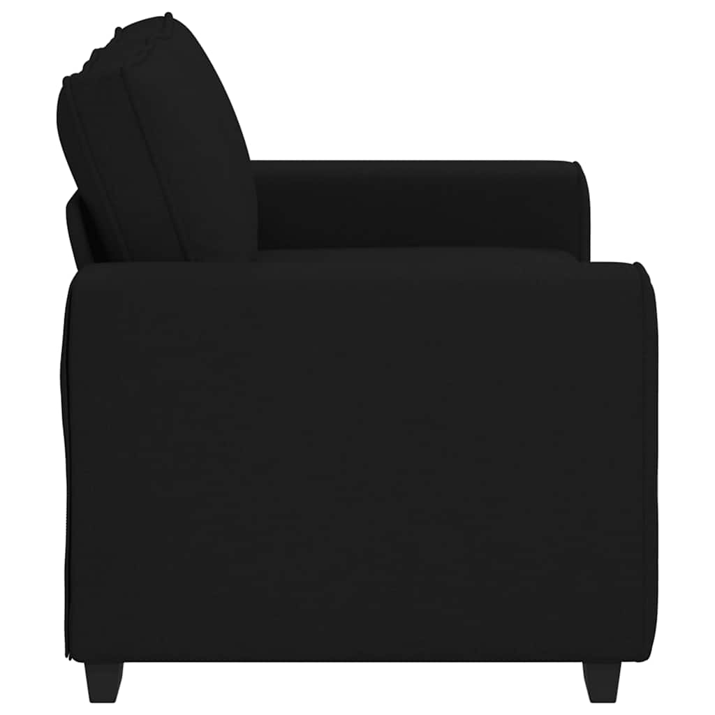 Διθέσιος Καναπές Μαύρος 160x77x82 εκ. Ύφασμα - Pakobazaar