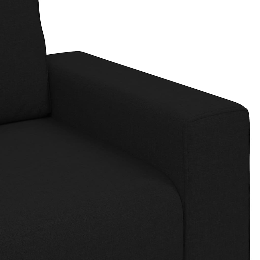 Διθέσιος Καναπές Μαύρος 160x77x82 εκ. Ύφασμα - Pakobazaar