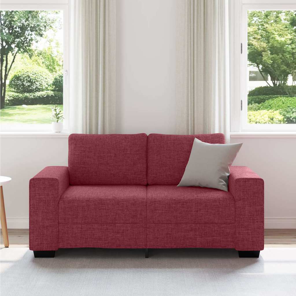 Διθέσιος Καναπές Κόκκινος 160x77x82 εκ. Ύφασμα - Pakobazaar