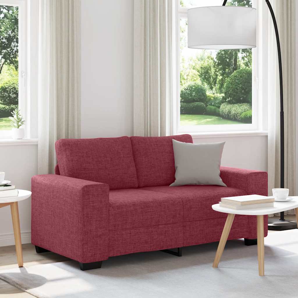 Διθέσιος Καναπές Κόκκινος 160x77x82 εκ. Ύφασμα - Pakobazaar