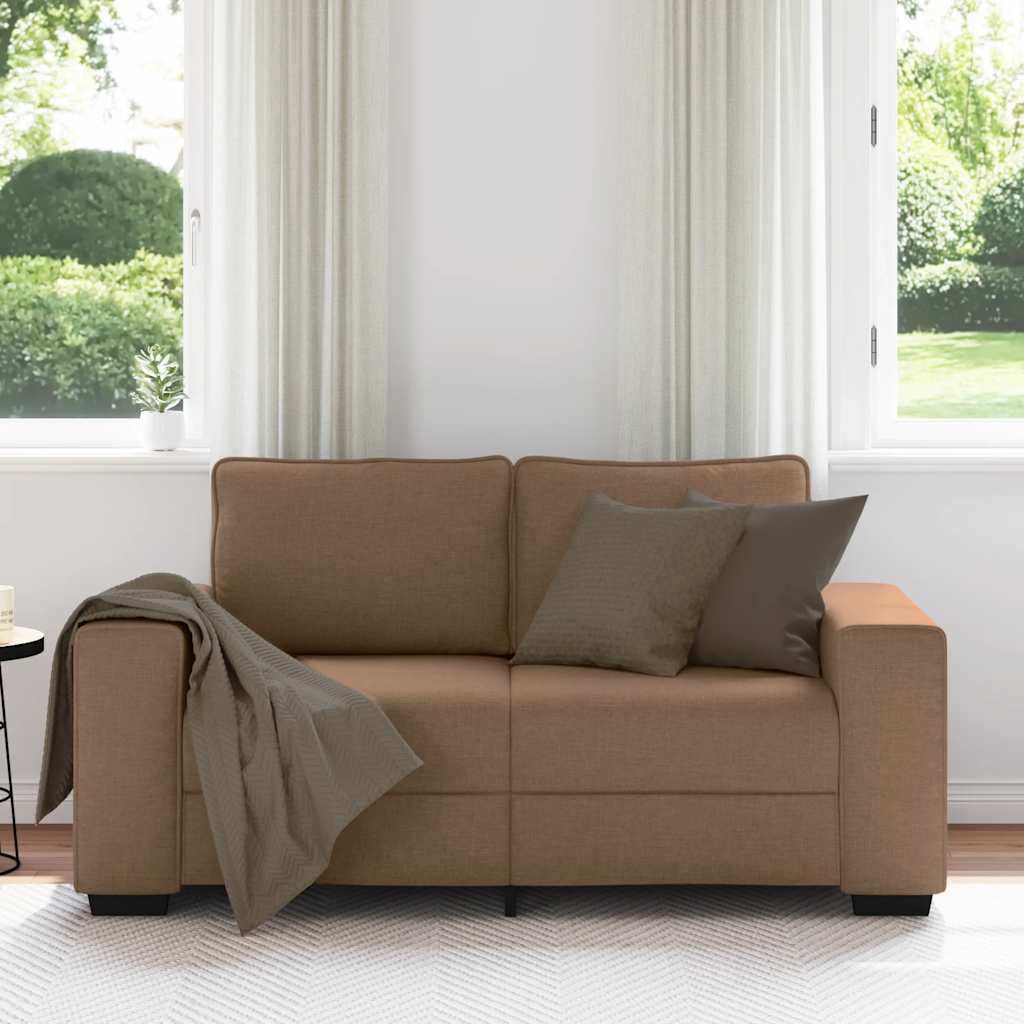 Διθέσιος Καναπές Καφέ 160x77x82 εκ. Ύφασμα - Pakobazaar