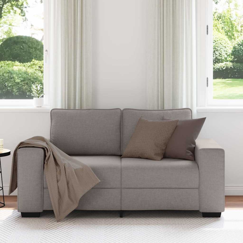 Διθέσιος Καναπές Μπεζ 160x77x82 εκ. Ύφασμα - Pakobazaar