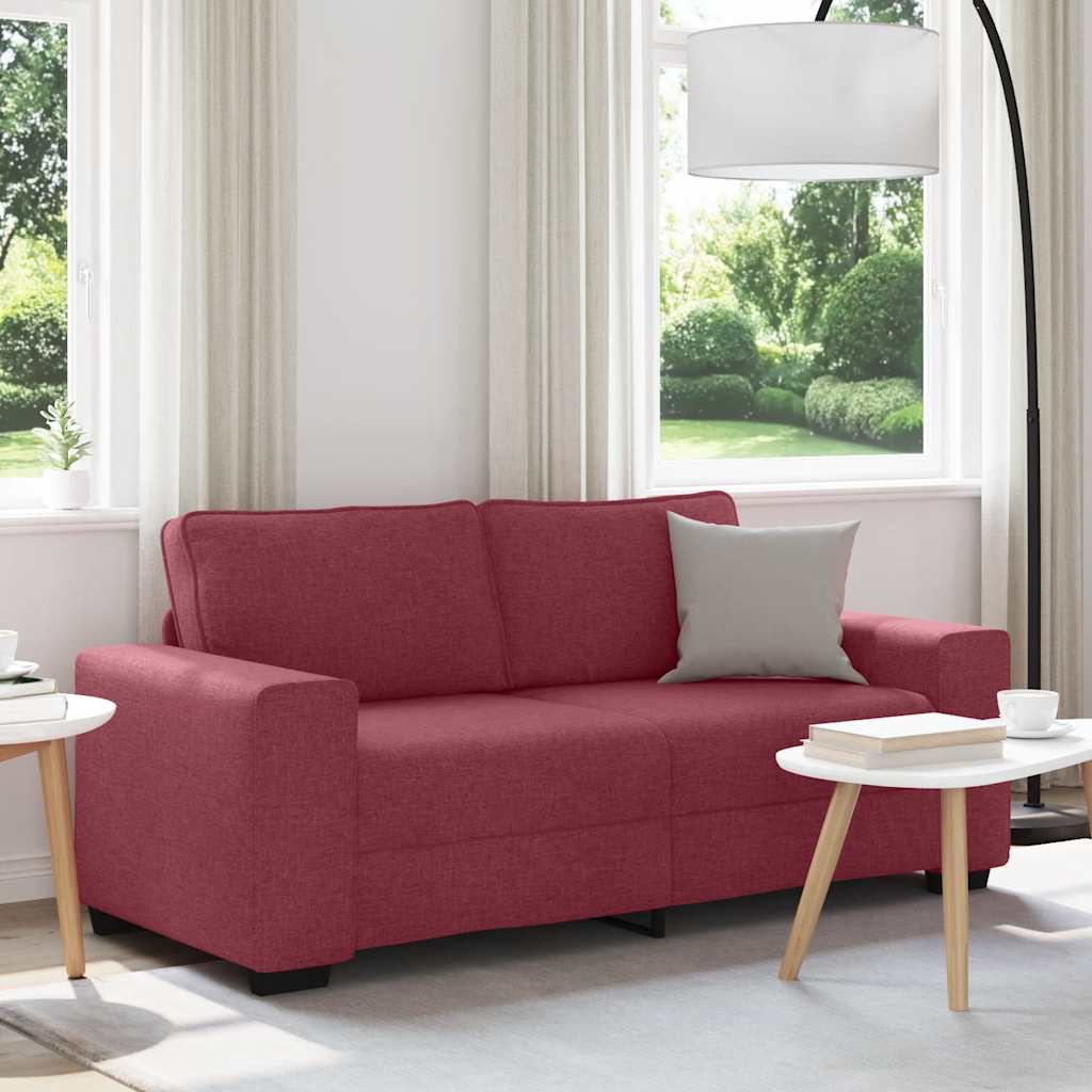 Διθέσιος Καναπές Κόκκινος 180x77x82 εκ. Ύφασμα - Pakobazaar