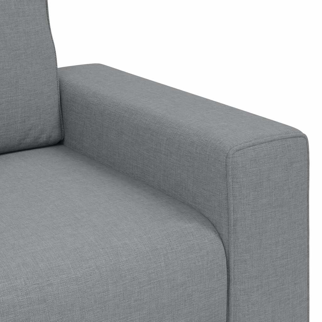 Τριθέσιος Καναπές Ανοιχτό Γκρι 220x77x82 εκ. Ύφασμα - Pakobazaar