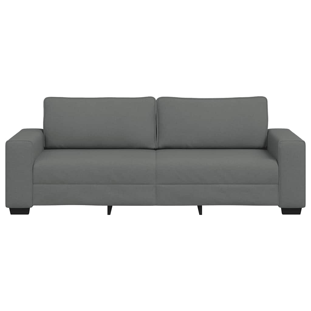 Τριθέσιος Καναπές Σκούρο Γκρι 220x77x82 εκ. Ύφασμα - Pakobazaar