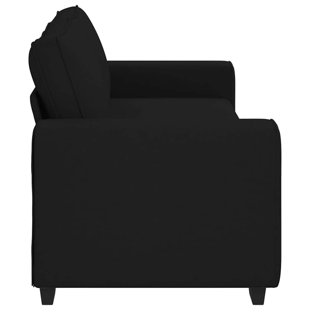 Τριθέσιος Καναπές Μαύρος 220x77x82 εκ. Ύφασμα - Pakobazaar