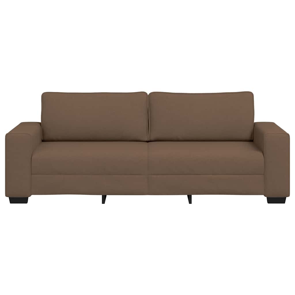 Τριθέσιος Καναπές Καφέ 220x77x82 εκ. Ύφασμα - Pakobazaar