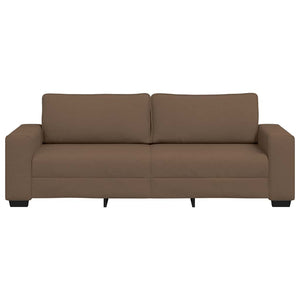Τριθέσιος Καναπές Καφέ 220x77x82 εκ. Ύφασμα - Pakobazaar