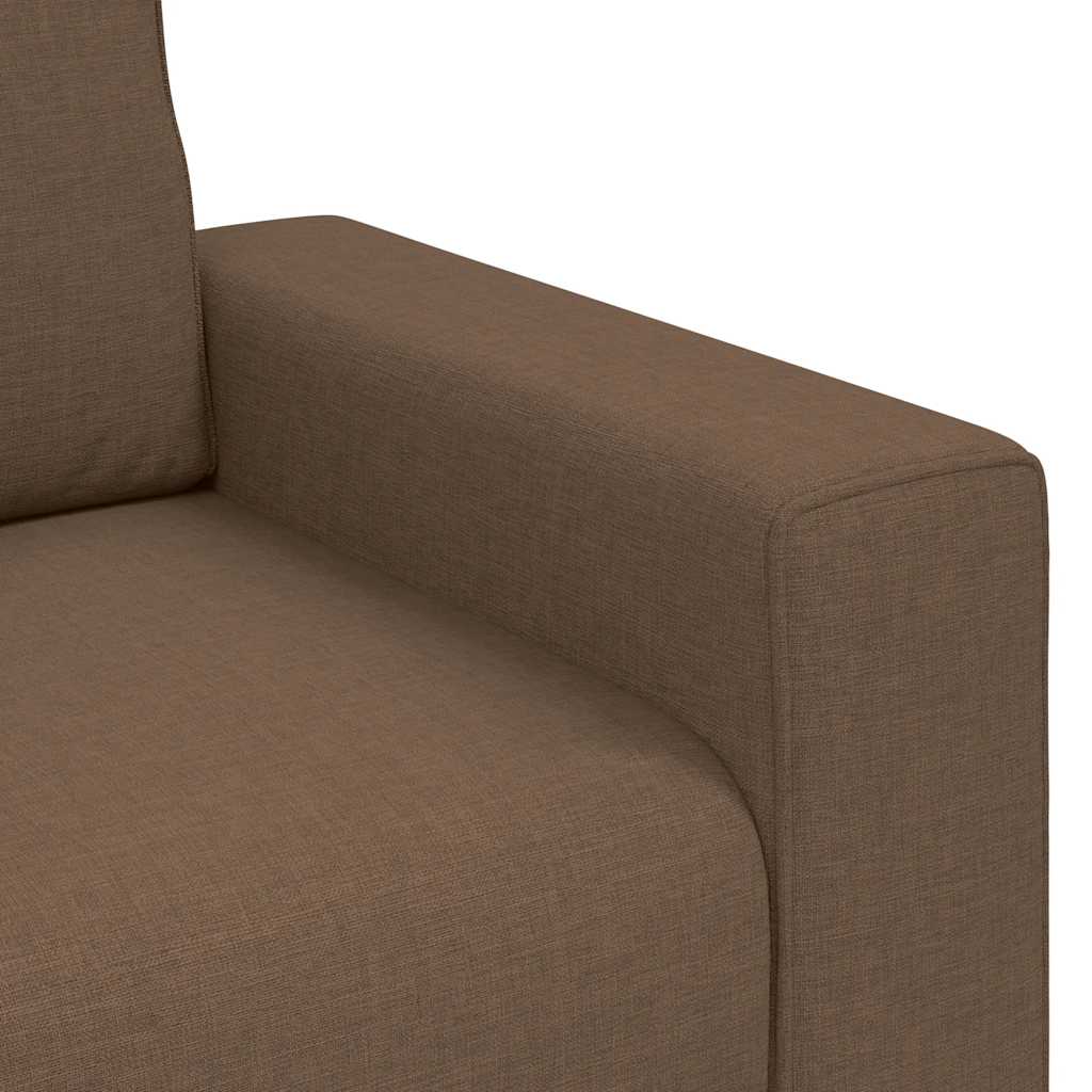 Τριθέσιος Καναπές Καφέ 220x77x82 εκ. Ύφασμα - Pakobazaar