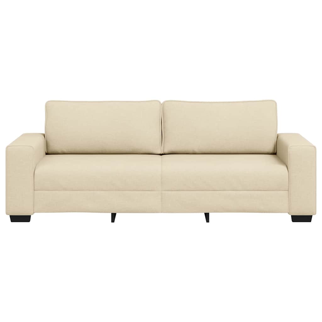 Τριθέσιος Καναπές Μπεζ 220x77x82 εκ. Ύφασμα - Pakobazaar