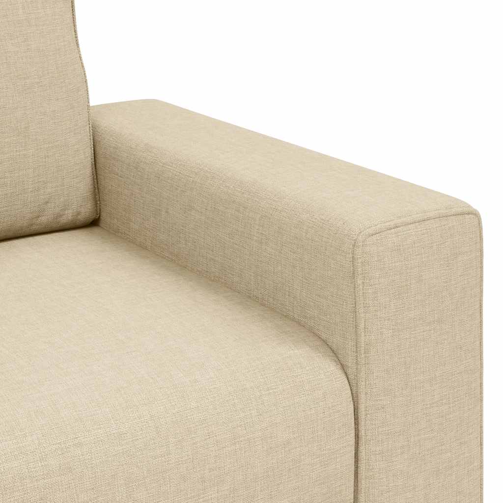 Τριθέσιος Καναπές Μπεζ 220x77x82 εκ. Ύφασμα - Pakobazaar