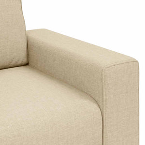 Τριθέσιος Καναπές Μπεζ 220x77x82 εκ. Ύφασμα - Pakobazaar