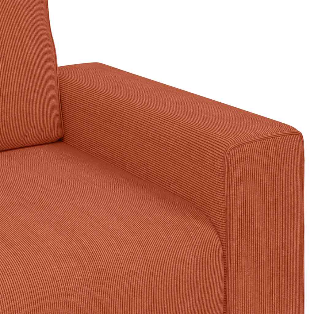 Καναπές Διθέσιος Κόκκινος Πορτοκαλί 160 x 77 x 82 εκ. από Ύφασμα Κοτλέ - Pakobazaar