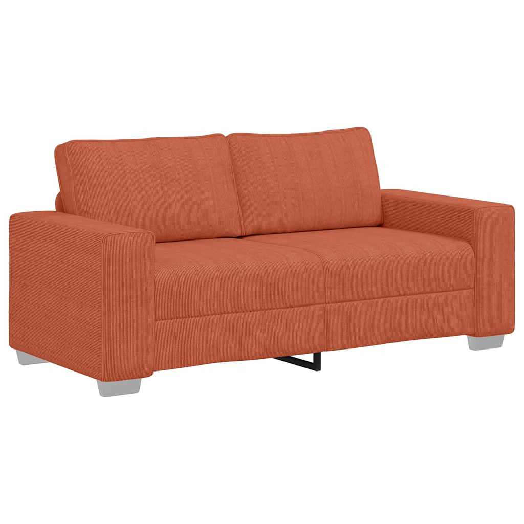 Καναπές Διθέσιος Κόκκινος Πορτοκαλί 180 x 77 x 82 εκ. από Ύφασμα Κοτλέ - Pakobazaar