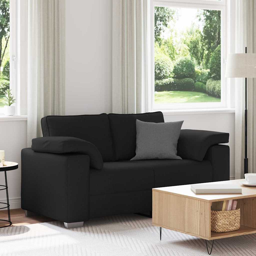 Καναπές Μαύρο 160 x 80 x 82 εκ ύφασμα - Pakobazaar