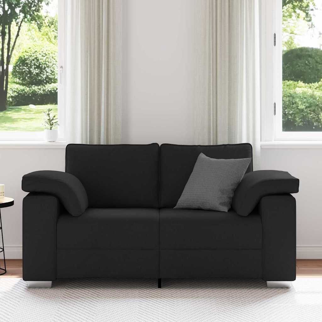 Καναπές Μαύρο 160 x 80 x 82 εκ ύφασμα - Pakobazaar