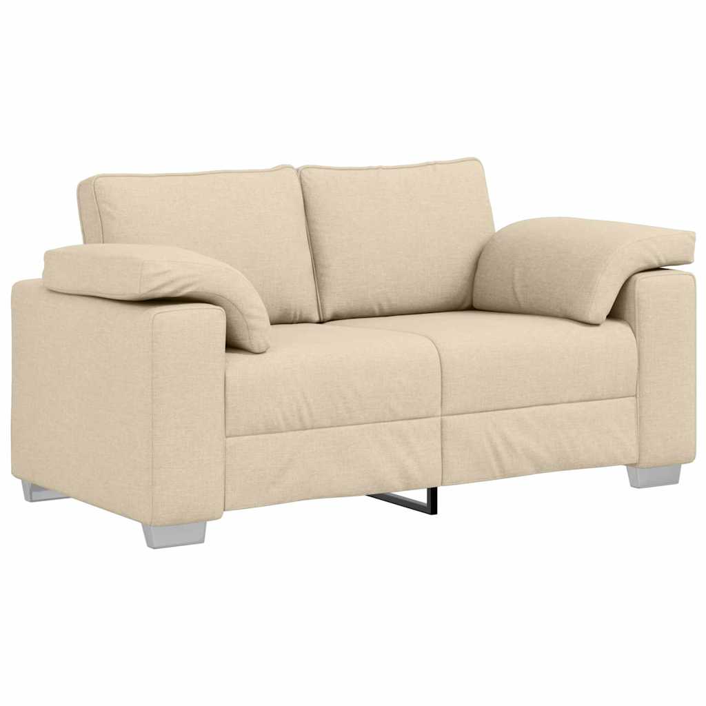 Διθέσιος καναπές Κρεμ 160 cm ύφασμα - Pakobazaar