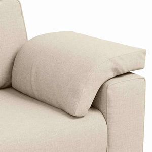 Καναπές Μπεζ 160 x 80 x 82 εκ Ύφασμα μείγματος λινών - Pakobazaar