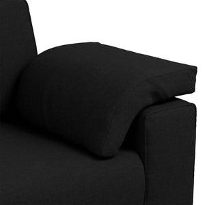 Καναπές Μαύρο 219 x 80 x 82 εκ ύφασμα - Pakobazaar