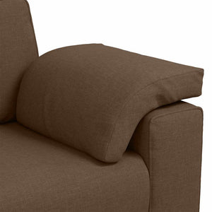 Καναπές Καφέ 219 x 80 x 82 εκ ύφασμα - Pakobazaar