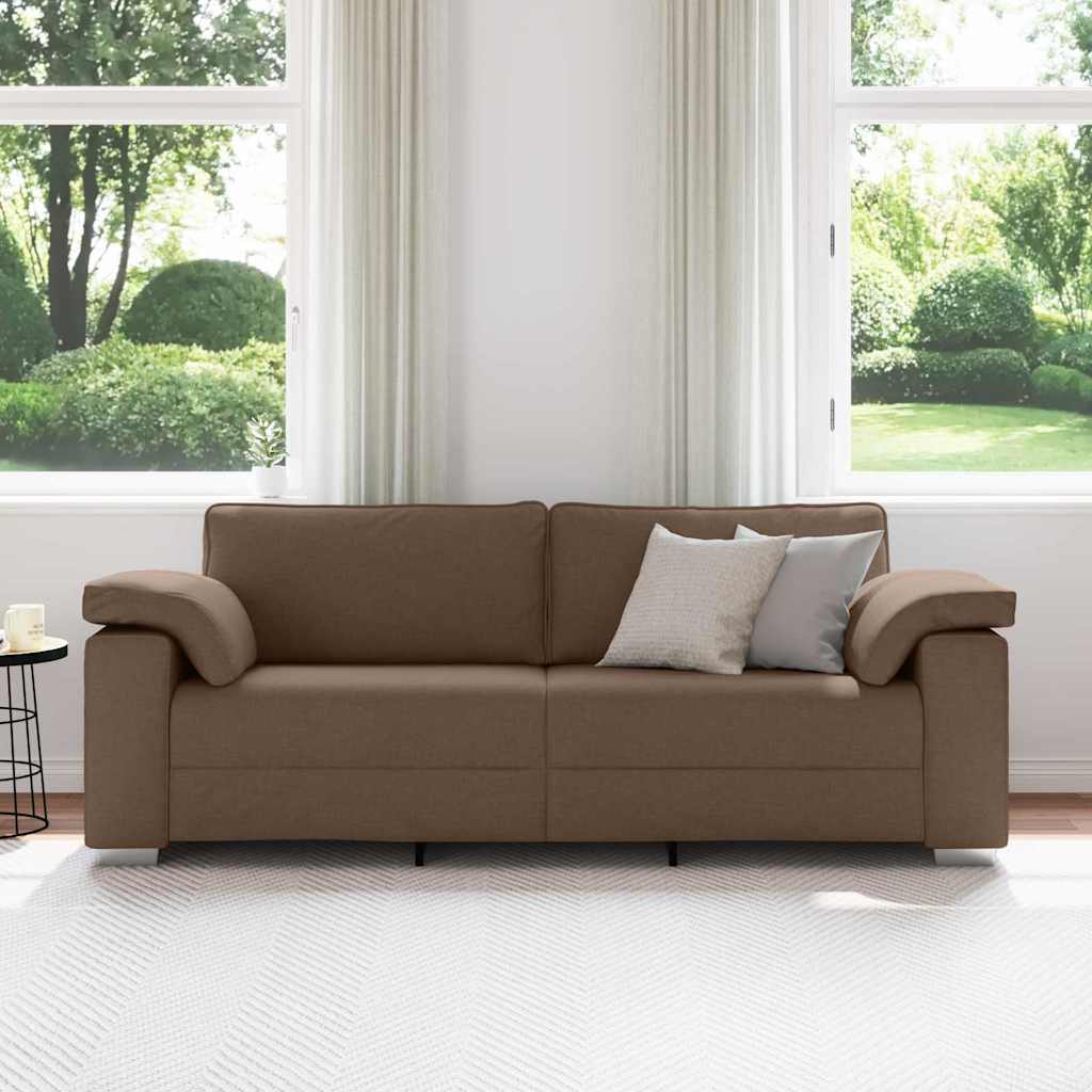 Καναπές Καφέ 219 x 80 x 82 εκ ύφασμα - Pakobazaar