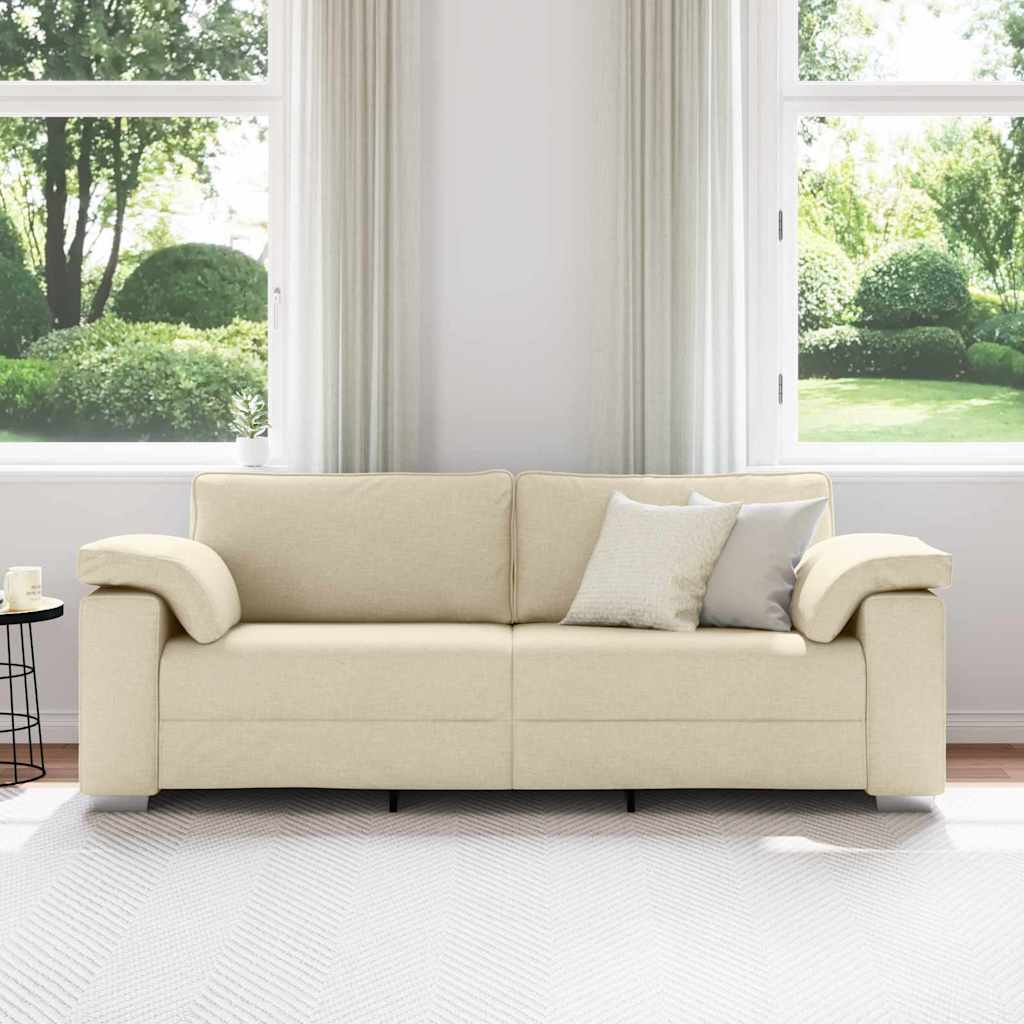 Καναπές Κρεμ 219 x 80 x 82 εκ ύφασμα - Pakobazaar