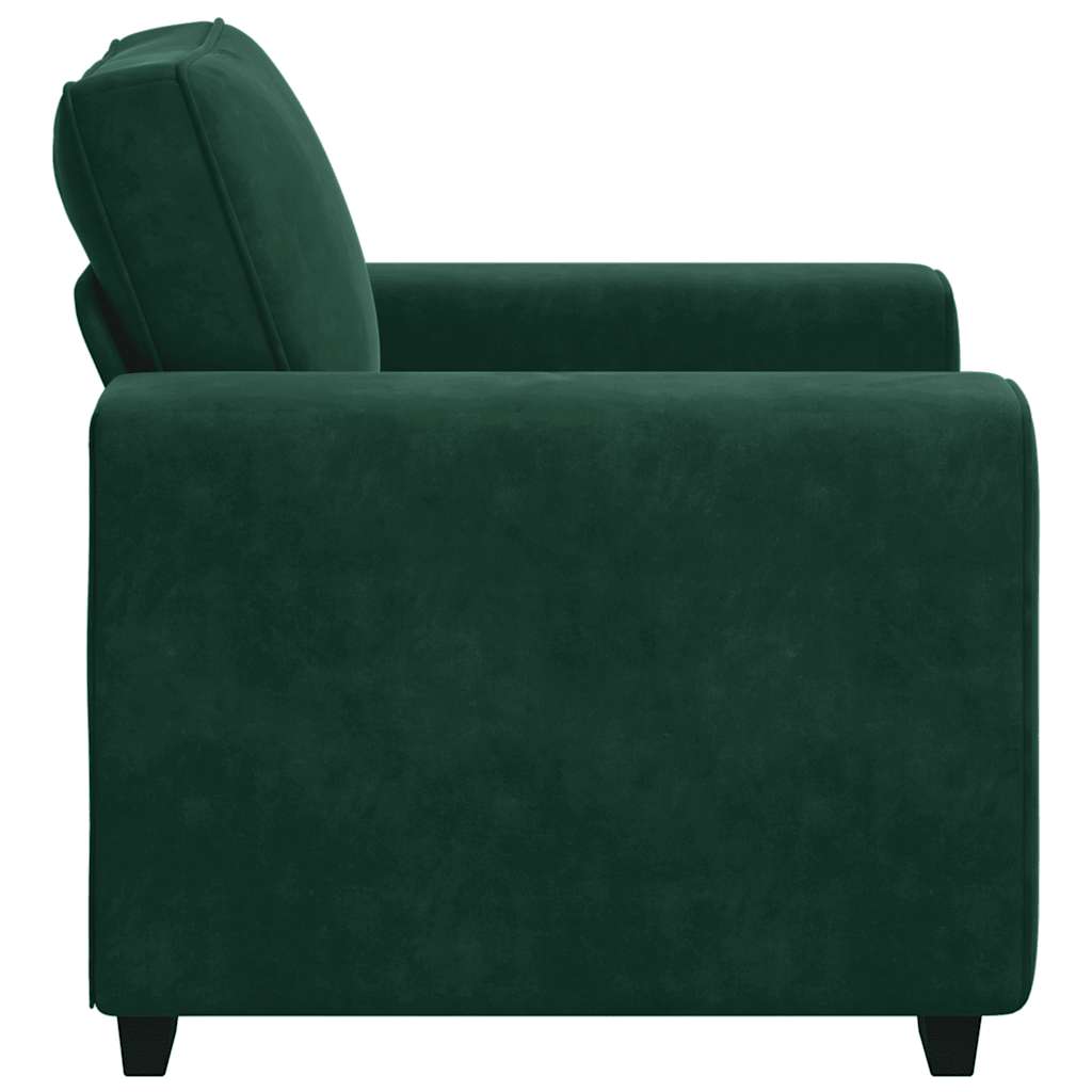 Πολυθρόνα-Καναπέ Σκούρο Πράσινο Βελούδινο 100x77x82 εκ. - Pakobazaar