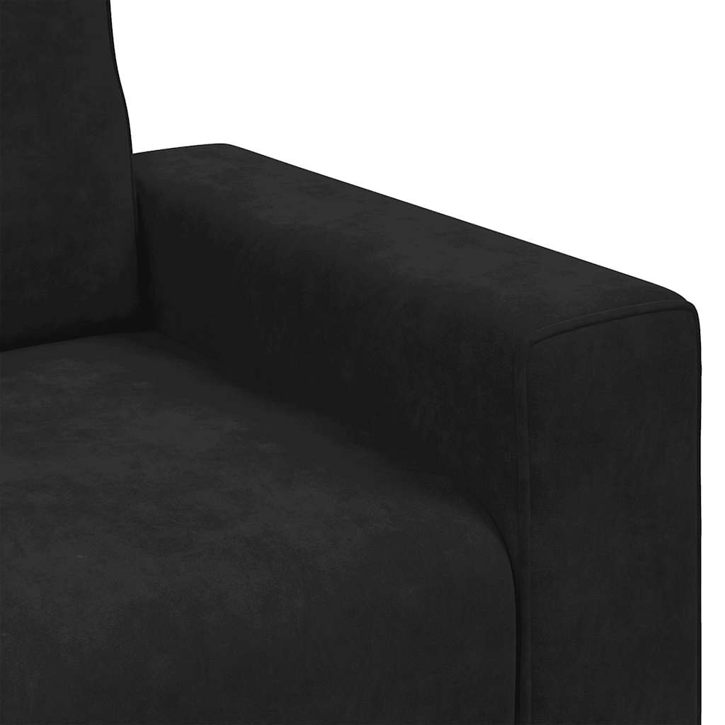 Πολυθρόνα Μαύρη Βελούδινη 100x77x82 εκ. - Pakobazaar