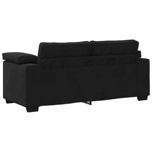 Καναπές Διθέσιος Μαύρος Βελούδινος 180 x 77 x 82 εκ. - Pakobazaar