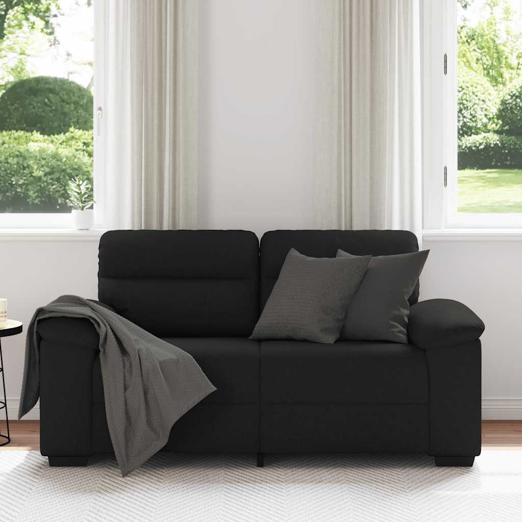 Διθέσιος Καναπές Μαύρος 160x81x84 εκ. Ύφασμα - Pakobazaar