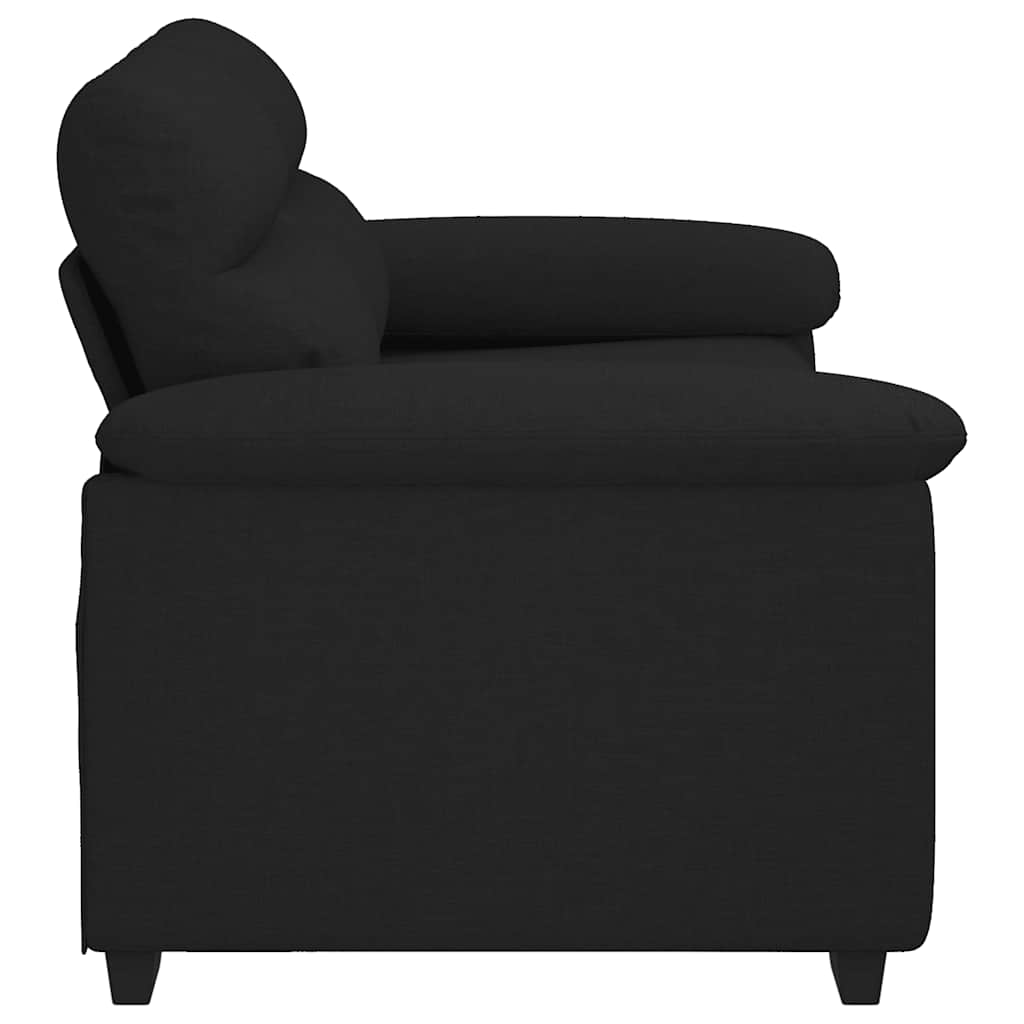 Διθέσιος Καναπές Μαύρος 160x81x84 εκ. Ύφασμα - Pakobazaar