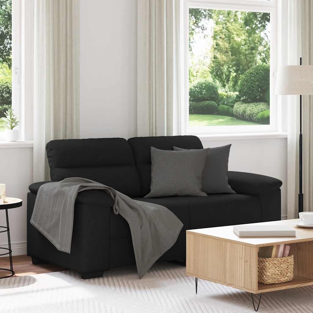 Διθέσιος Καναπές Μαύρος 160x81x84 εκ. Ύφασμα - Pakobazaar