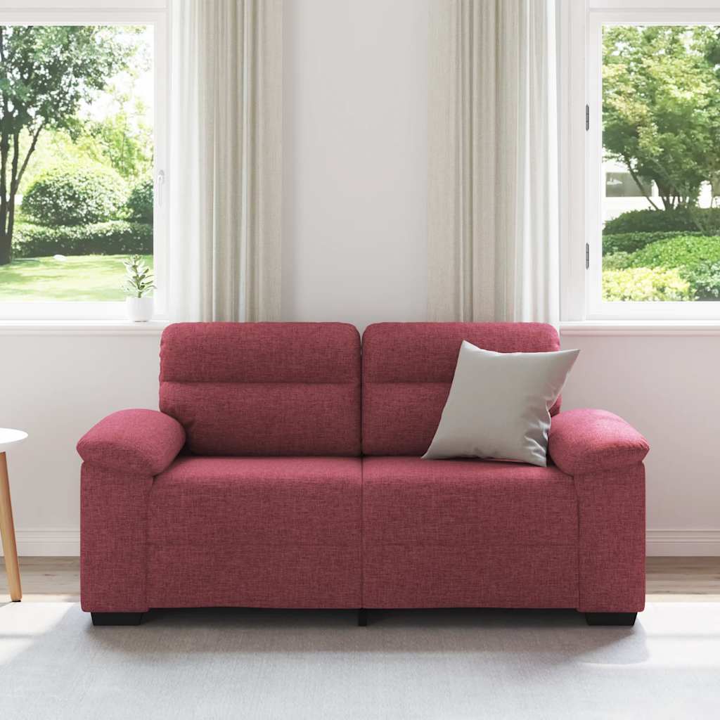 Διθέσιος Καναπές Κόκκινος 160x81x84 εκ. Ύφασμα - Pakobazaar
