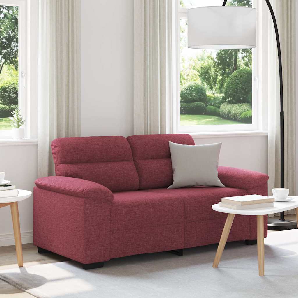 Διθέσιος Καναπές Κόκκινος 160x81x84 εκ. Ύφασμα - Pakobazaar