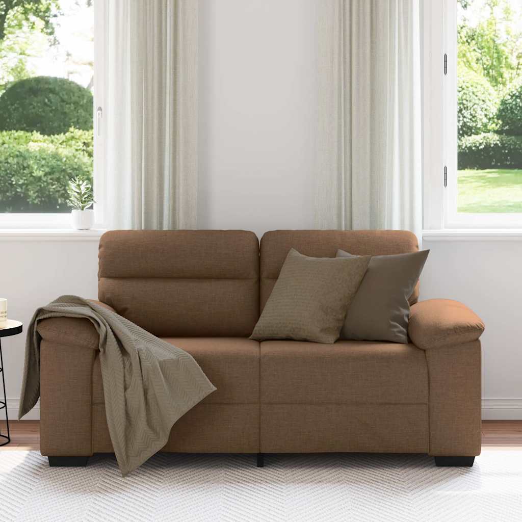 Διθέσιος Καναπές Καφέ 160x81x84 εκ. Ύφασμα - Pakobazaar