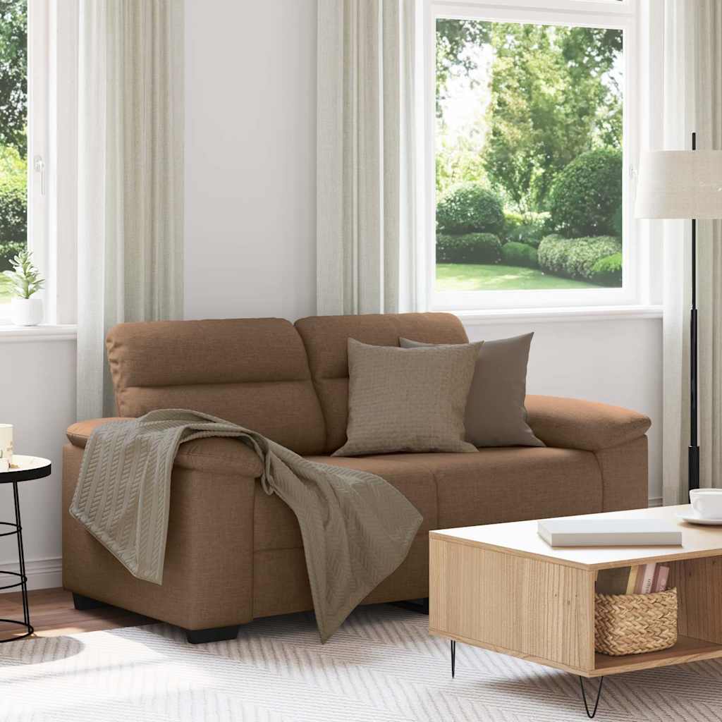 Διθέσιος Καναπές Καφέ 160x81x84 εκ. Ύφασμα - Pakobazaar