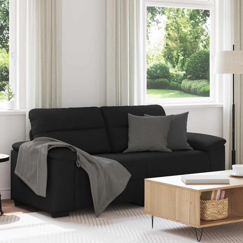 Διθέσιος Καναπές Μαύρος 180x81x84 εκ. Ύφασμα - Pakobazaar