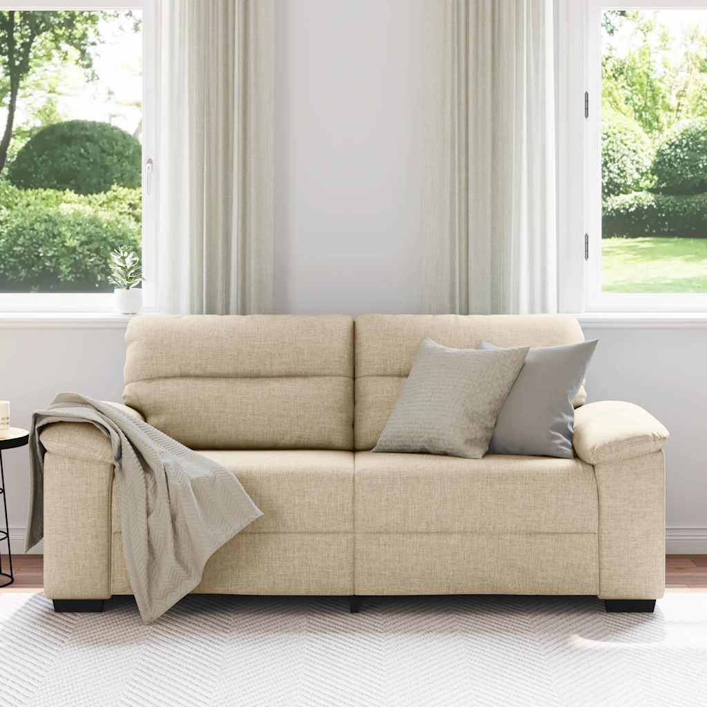 Διθέσιος Καναπές Κρεμ 180x81x84 εκ. Ύφασμα - Pakobazaar