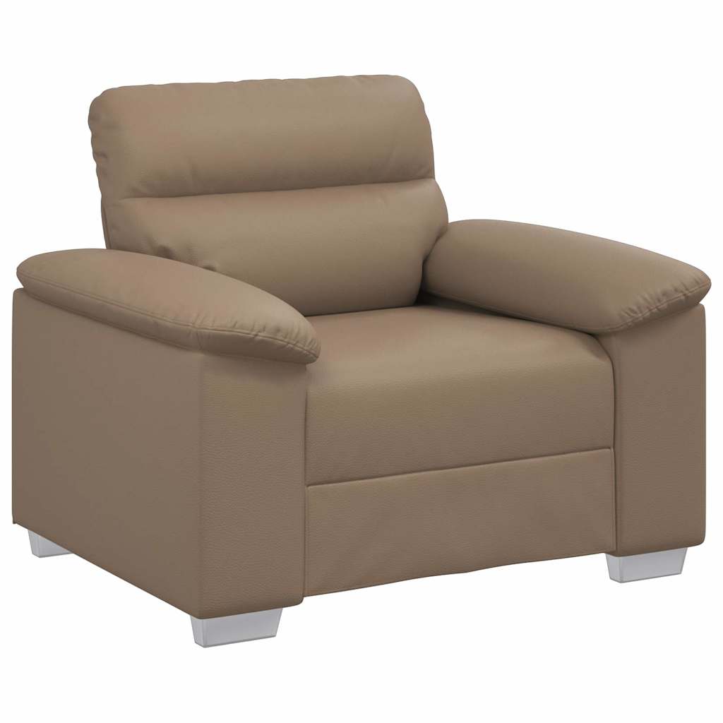 Πολυθρόνα-Καναπέ Cappuccino 100x81x84 εκ. από Συνθετικό Δέρμα - Pakobazaar