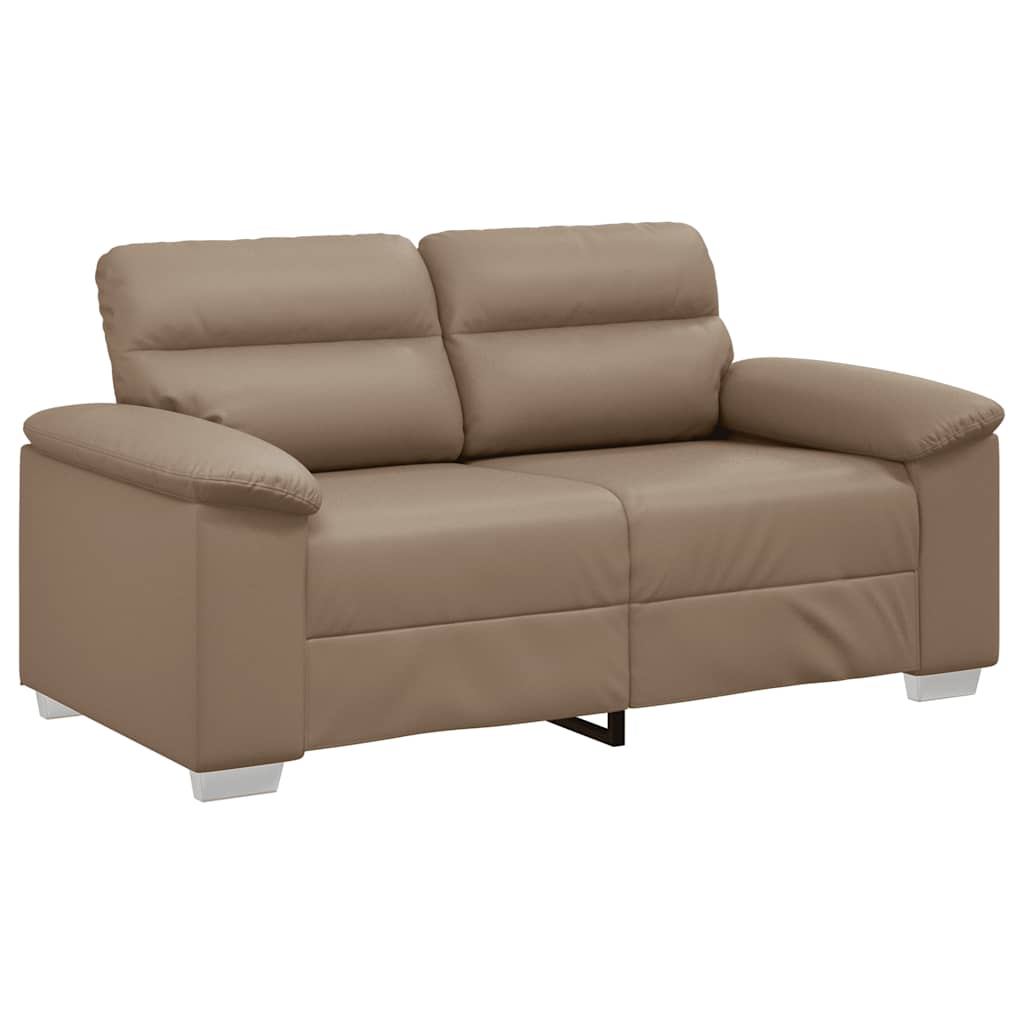 Διθέσιος Καναπές Cappuccino 160x81x84 εκ. από Συνθετικό Δέρμα - Pakobazaar