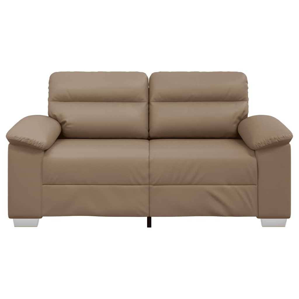 Διθέσιος Καναπές Cappuccino 160x81x84 εκ. από Συνθετικό Δέρμα - Pakobazaar
